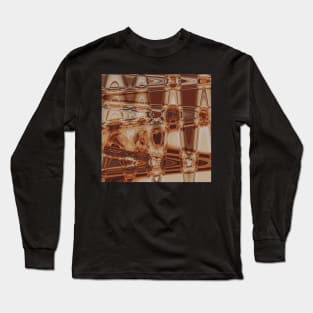 Orange Waves Long Sleeve T-Shirt